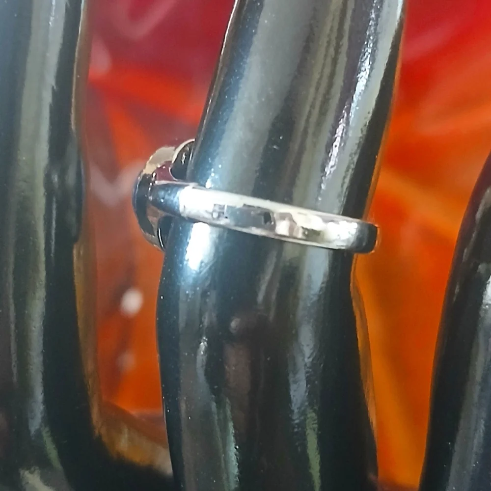 Evil Eye Silver plated ring Rodium plate finish